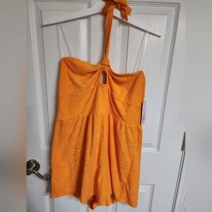 NWT Terry Cloth Halter Romper